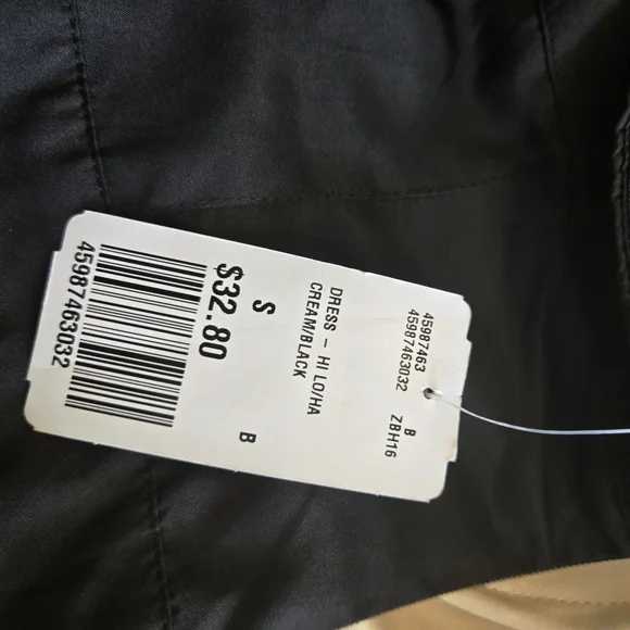 Forever 21 HI LO/HA Cream & Black Elegant Strapless Dress, NWT, Size S - Picture 11 of 11